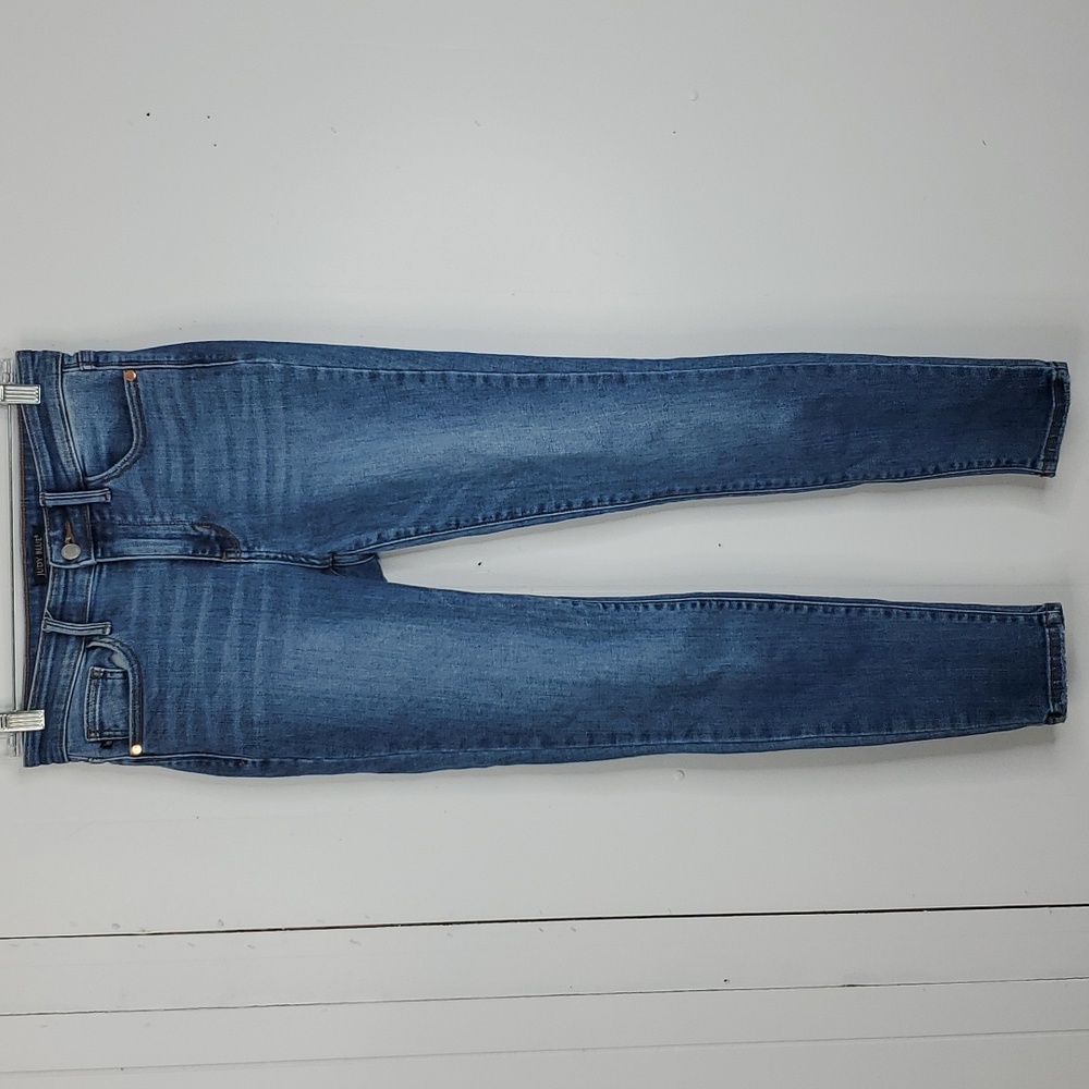 Judy Blue Skinny Fit Jeans Modest Ankle Mid Rise Mature Whiskering WOmens 27